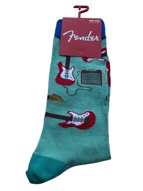 3/$25 Fender Guitars Casual Crew Socks